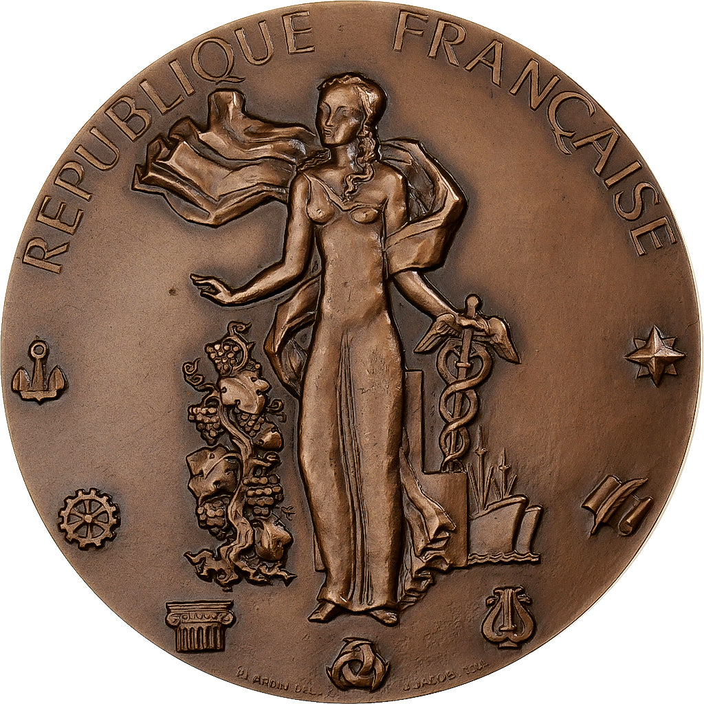 Frankrijk, Medaille, Conseil général de la Gironde, 1973, Bronzen, Lardin, FDC