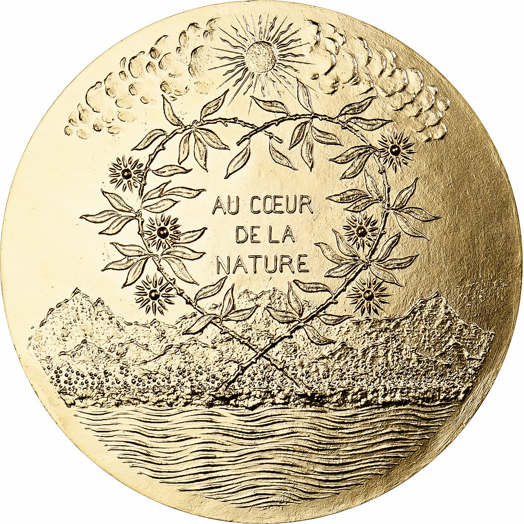 Frankrijk, Medaille, Voeux, Au coeur de la Nature, 1982, Bronze Florentin, Lay