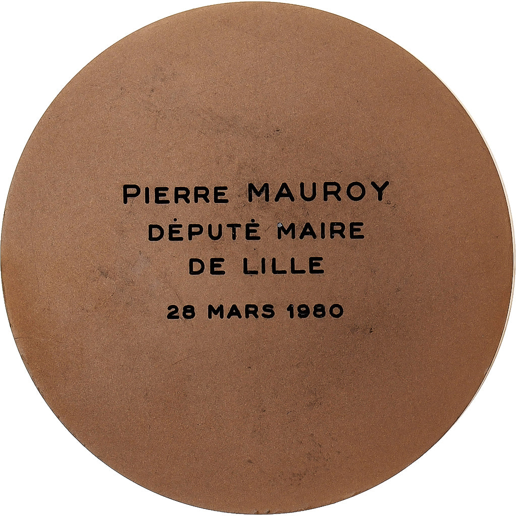 France, Médaille, La Ville d'Hem à Pierre Mauroy, Premier Ministre, 1980