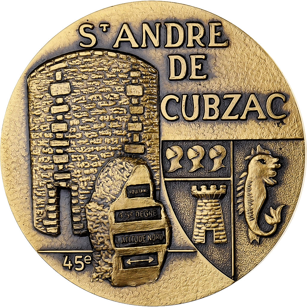 França, medalha, La Ville de Saint André de Cubzac à Pierre Mauroy, Bronze