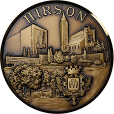 Frankreich, Medaille, La Ville d'Hirson à Pierre Mauroy, Bronze Florentin