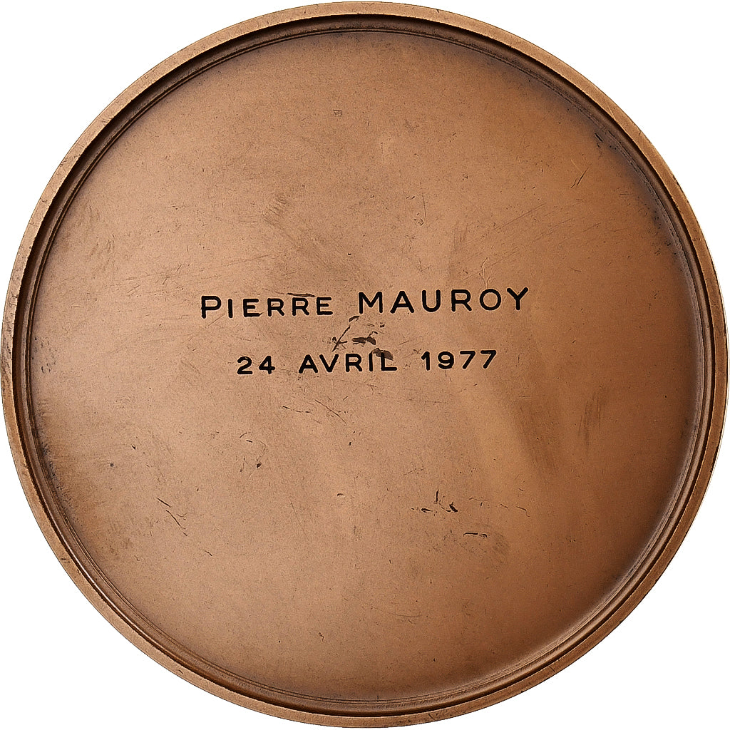 Francia, medalla, La Ville d'Hellemmes-Lille à Pierre Mauroy, 1977, Bronce