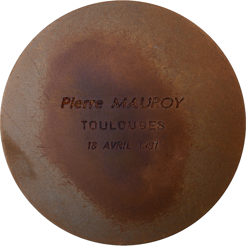 France, Medal, La Ville de Toulouges à Pierre Mauroy, 1991, Bronze, Miquel
