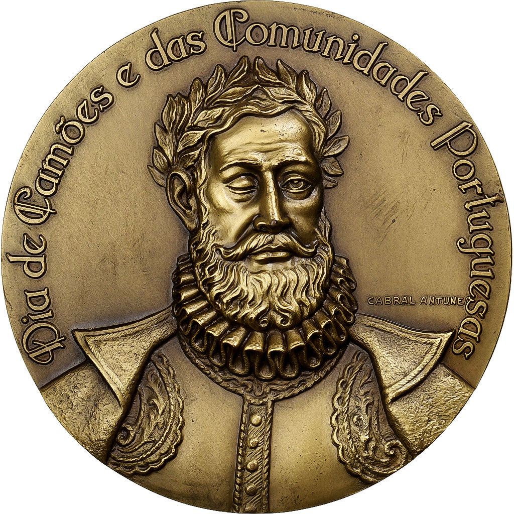 Portugal, Medaille, Dia de Camoes e das Comunidades Portuguesas, 1977, Bronzen