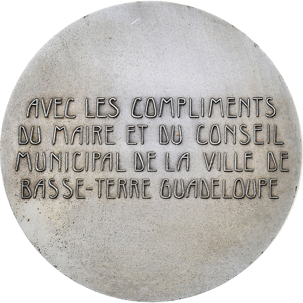 Guadalupe, medaglia, La Ville de Basse-Terre, Bronzo argentato, SPL-
