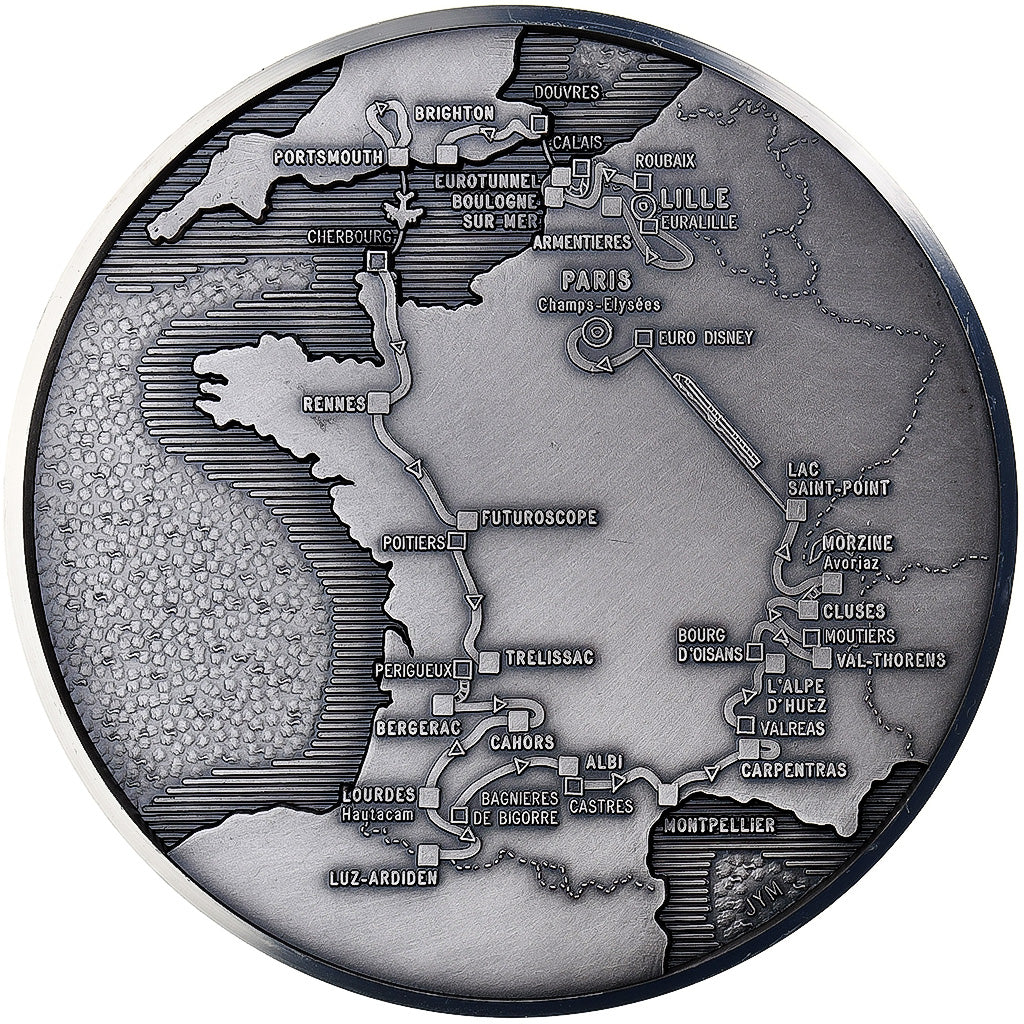 Frankrijk, Medaille, Cyclisme, 81ème Tour de France, 1994, Silvered Metal, Jym