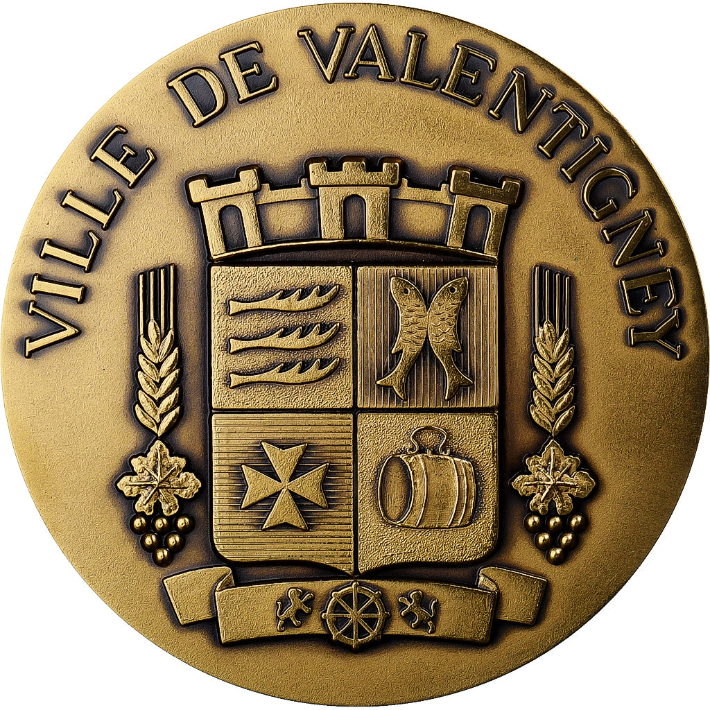 França, medalha, Ville de Valentigney, Bronze, Pichard, MS(65-70)