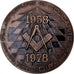 France, Médaille, Le Grand Orient de France à Pierre Mauroy, 1987, Bronze, SUP