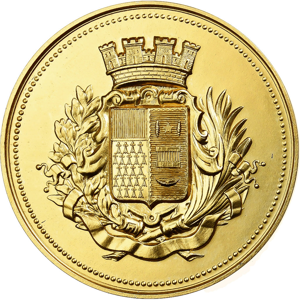 France, Médaille, La Ville de Roubaix à Pierre Mauroy, 1981, Vermeil, FDC