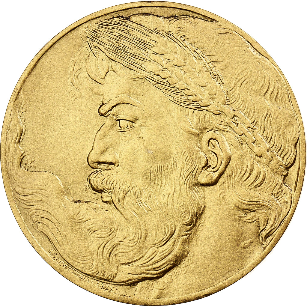 Belgien, Medaille, Chambre de Commerce de Tournai à Pierre Mauroy, 1996, Gilt