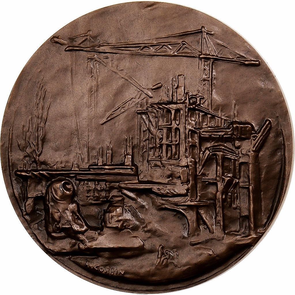 France, Medal, Le CHR de Lille à Pierre Mauroy, 1976, Bronze, Corbin, MS(65-70)