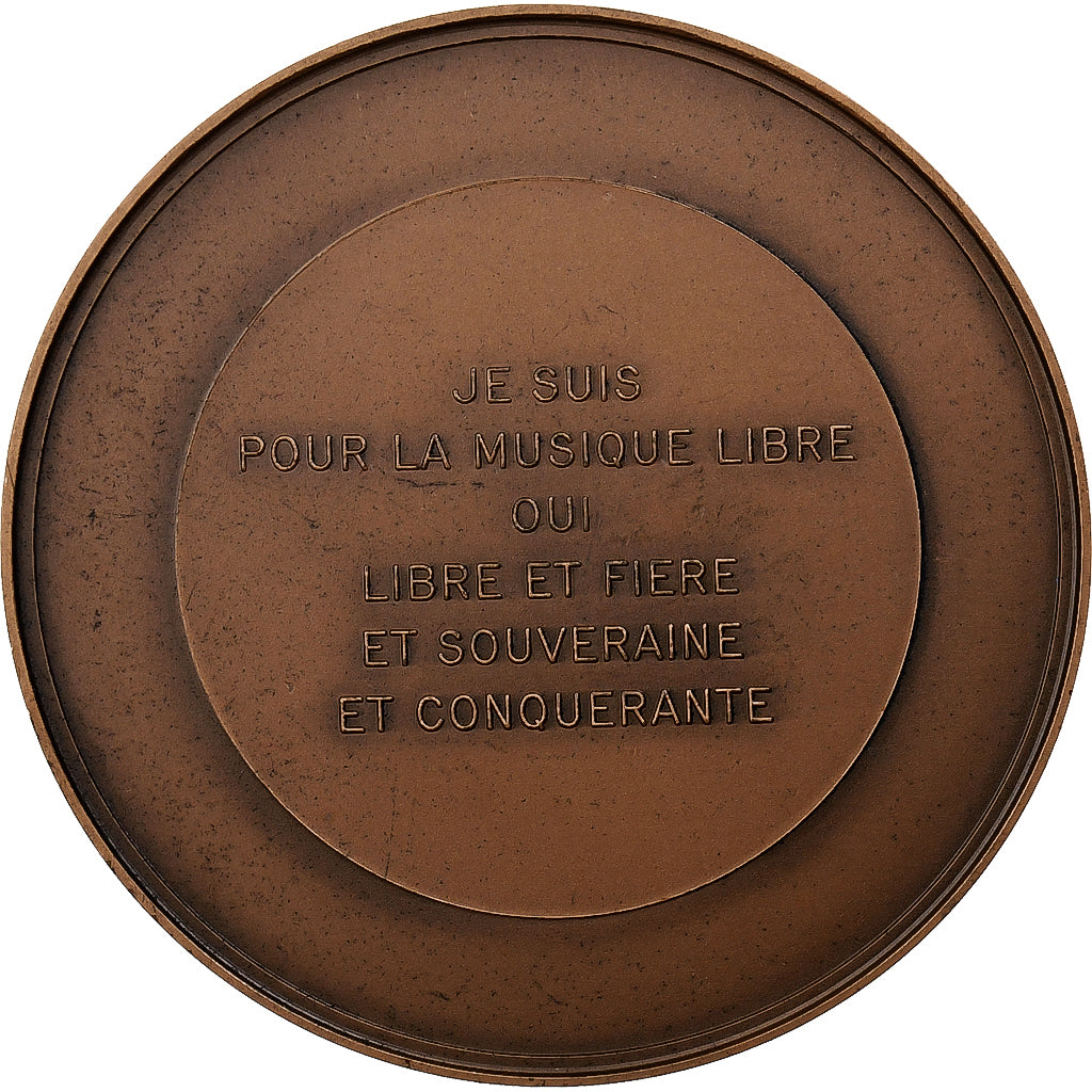 Francia, medalla, Centenaire d'Hector Berlioz, 1969, Bronce, Torcheux, SC