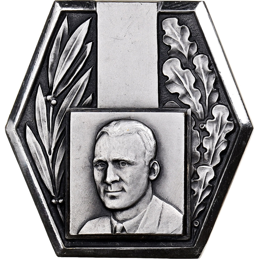 Francia, medaglia, Léo Lagrange, 4ème Congrès, 1959, Bronzo argentato, SPL-