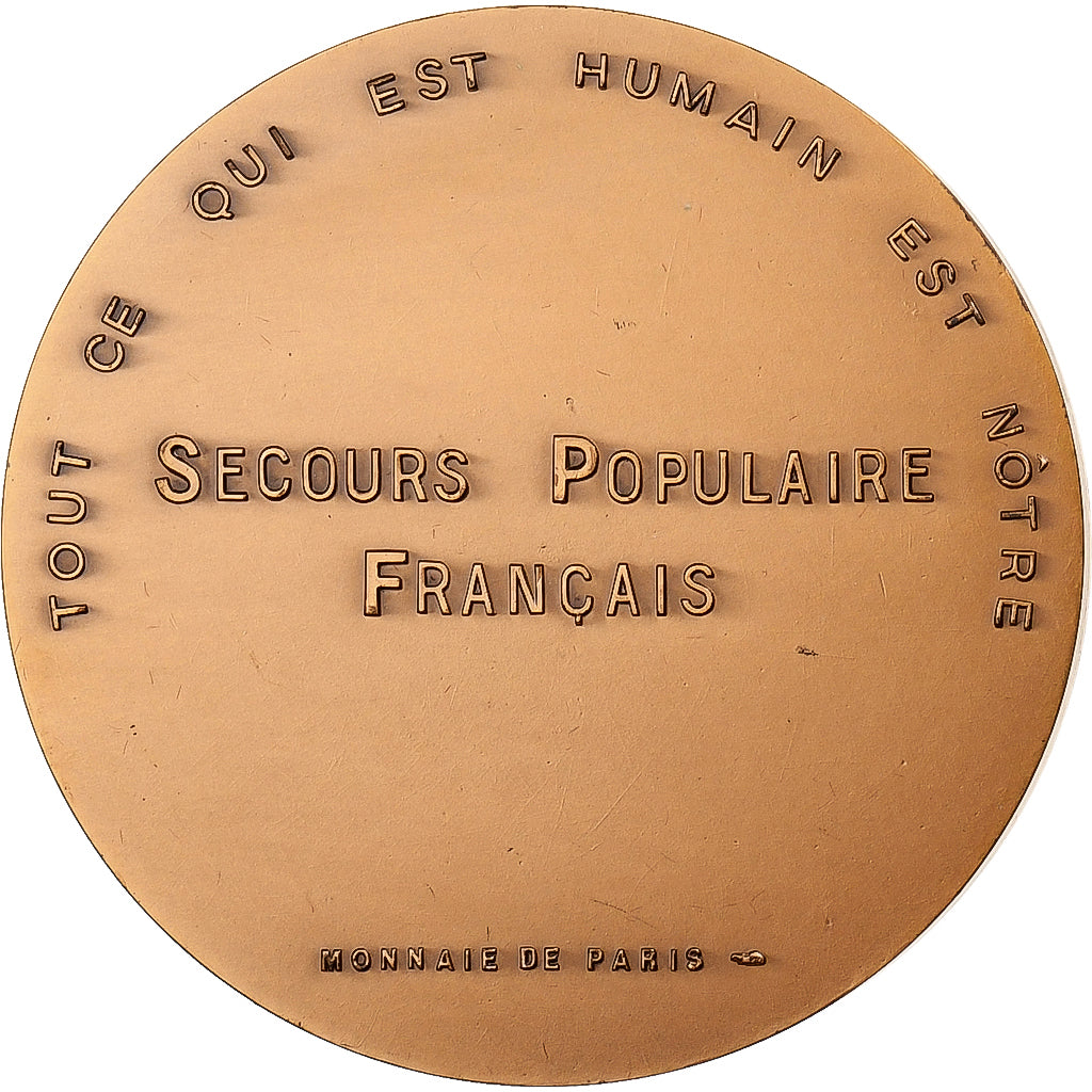 France, Medal, Secours Populaire Français, Bronze, Monnaie de Paris, MS(63)
