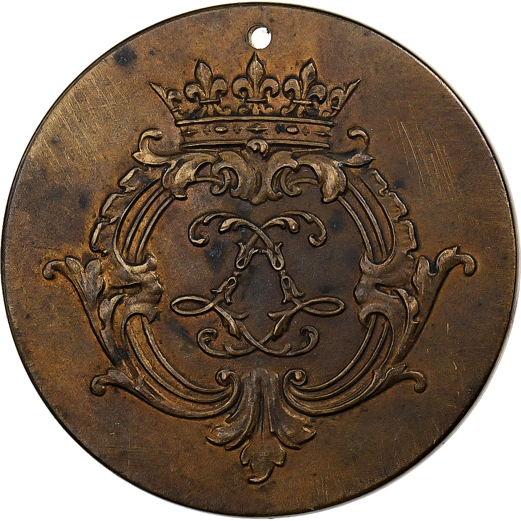 France, Medal, Art Nouveau, Femme Assise, Bronze, AU(50-53)