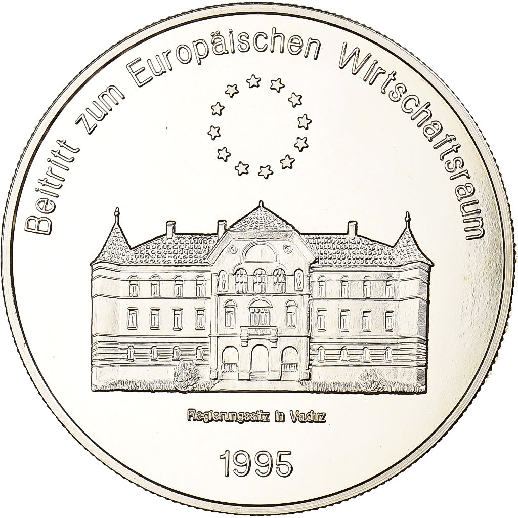 Listenstaine, Token, 5 Ecu, 1995, Cobre-níquel, MS(65-70)