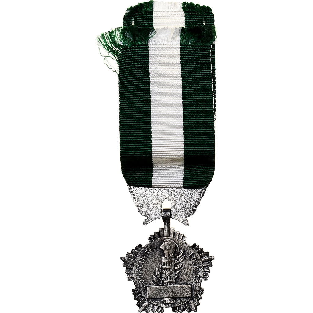 France, Collectivités locales, Politics, Medal, Uncirculated, Crouzat, Silvered