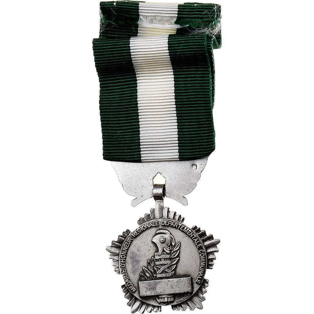 France, Collectivités locales, Politics, Medal, Uncirculated, Crouzat, Silvered