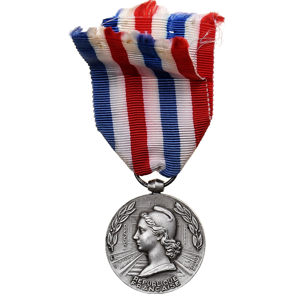 France, Médaille d'honneur des chemins de fer, Railway, Medal, 1953, Excellent