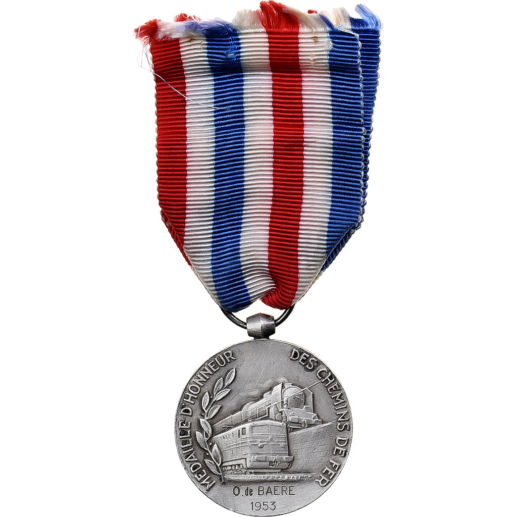 France, Médaille d'honneur des chemins de fer, Railway, Medal, 1953, Excellent