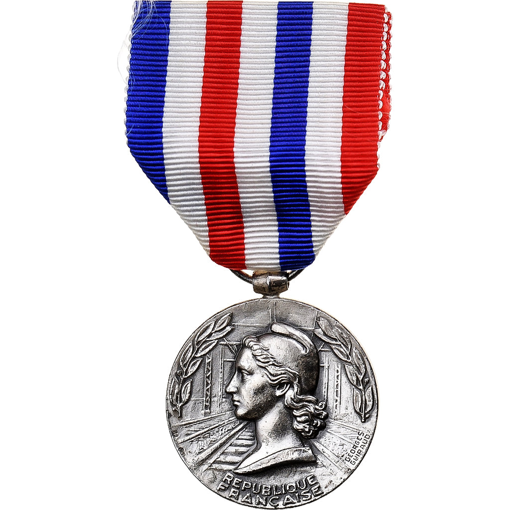 Francja, Médaille d'honneur des chemins de fer, Kolej, medal, 1977, Doskonała