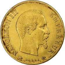 Frankrijk, Napoleon III, 10 Francs, 1858, Paris, Goud, ZF+, Gadoury:1014