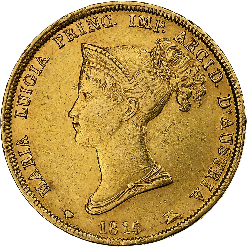 Italiaanse staten, PARMA, Maria Luigia, 40 Lire, 1815, Parma, Goud, ZF+, KM:32