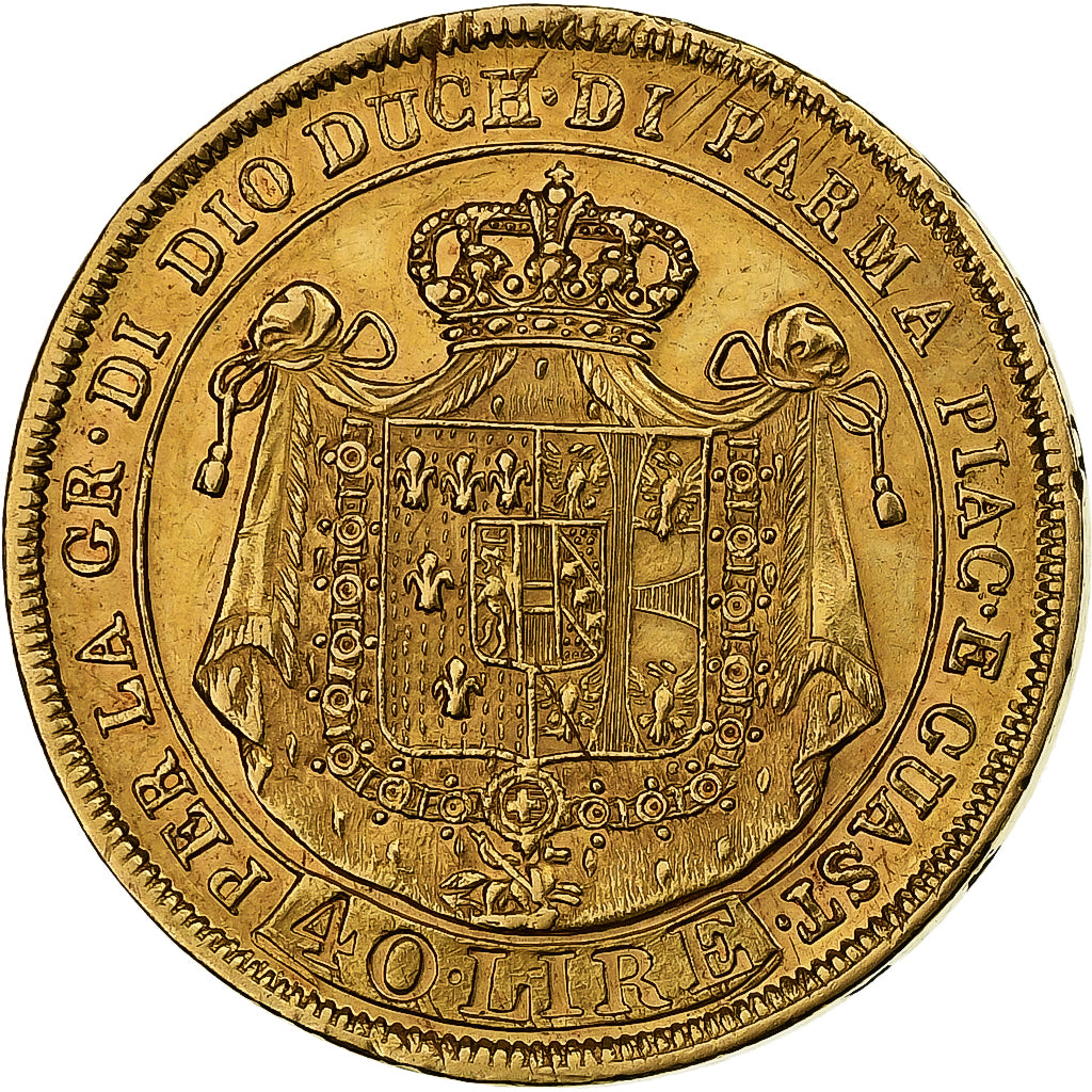 Italiaanse staten, PARMA, Maria Luigia, 40 Lire, 1815, Parma, Goud, ZF+, KM:32