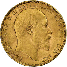 Australia, Edward VII, Sovereign, 1903, Perth, Gold, AU(55-58), KM:15