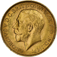 Australia, George V, Sovereign, 1913, Perth, Gold, AU(55-58), KM:29
