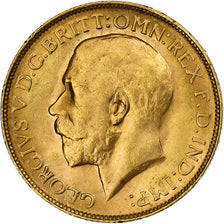 Australia, George V, Sovereign, 1918, Perth, Gold, AU(55-58), KM:29