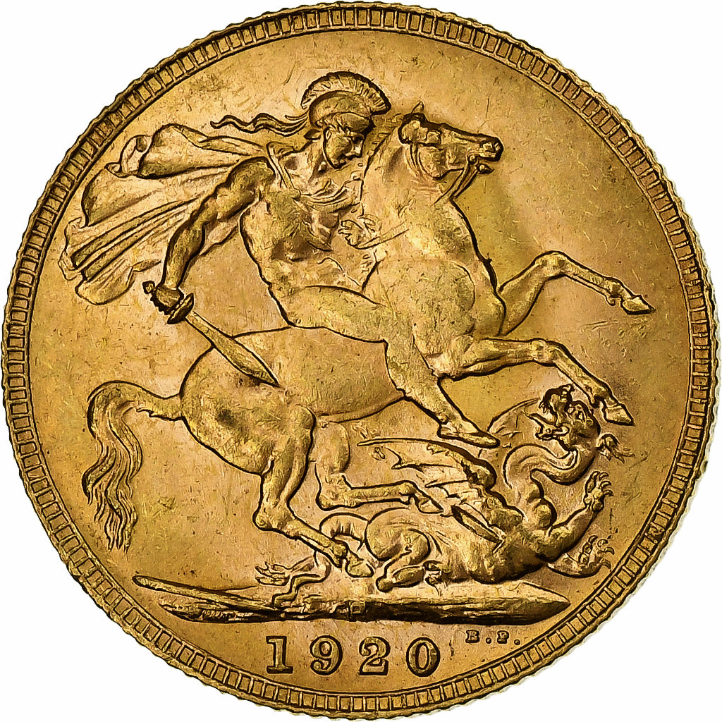 Australia, George V, Sovereign, 1920, Perth, Gold, AU(55-58), KM:29