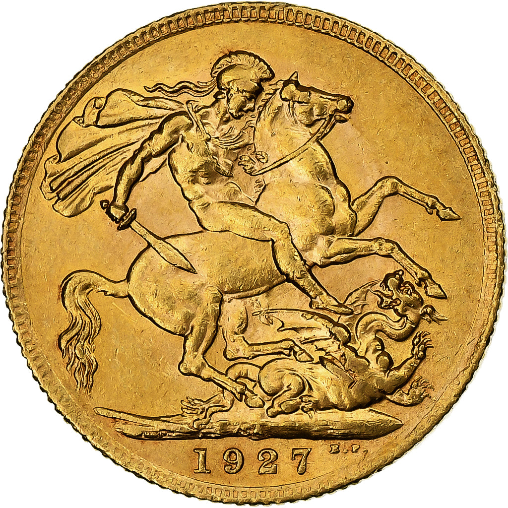 África do Sul, George V, Sovereign, 1927, Pretoria, Dourado, MS(60-62), KM:21
