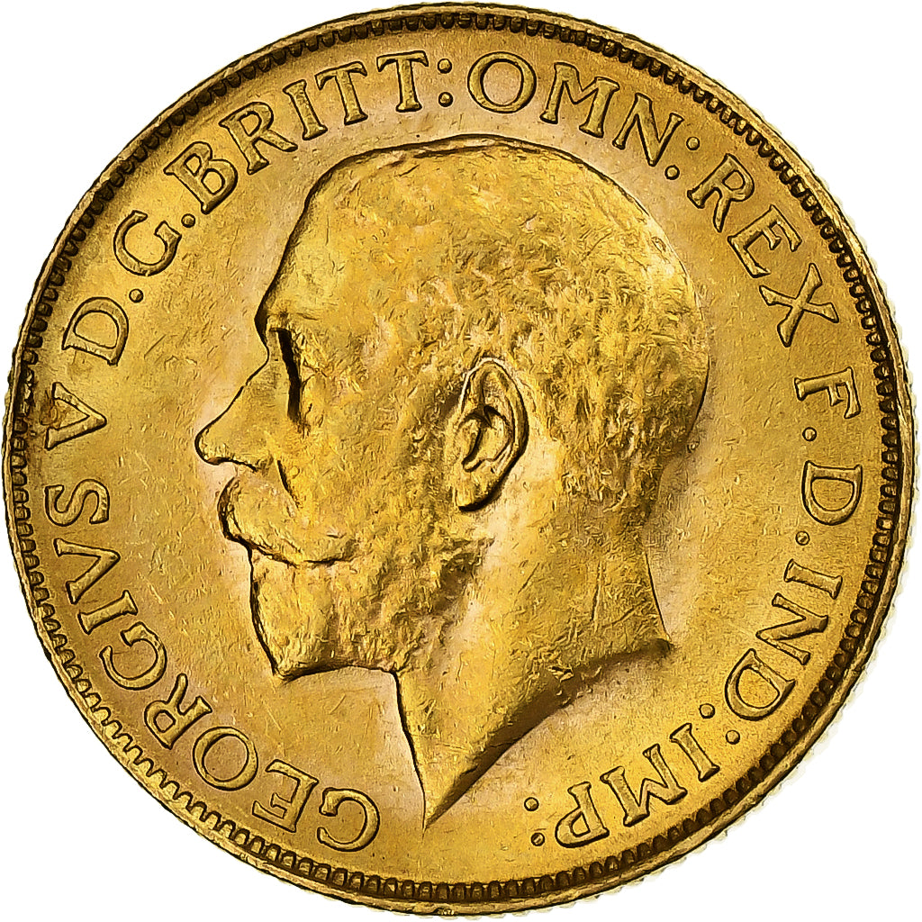 South Africa, George V, Sovereign, 1928, Pretoria, Gold, MS(63), KM:21