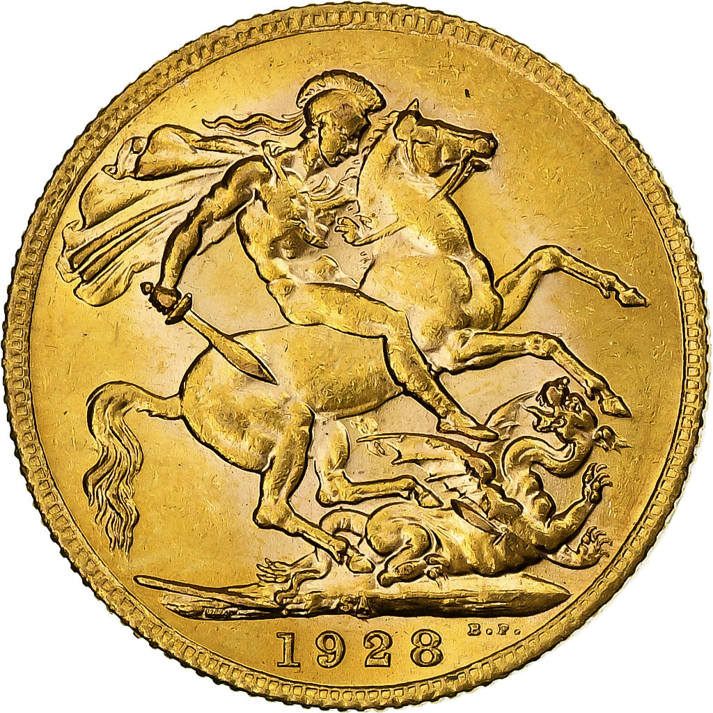South Africa, George V, Sovereign, 1928, Pretoria, Gold, MS(63), KM:21