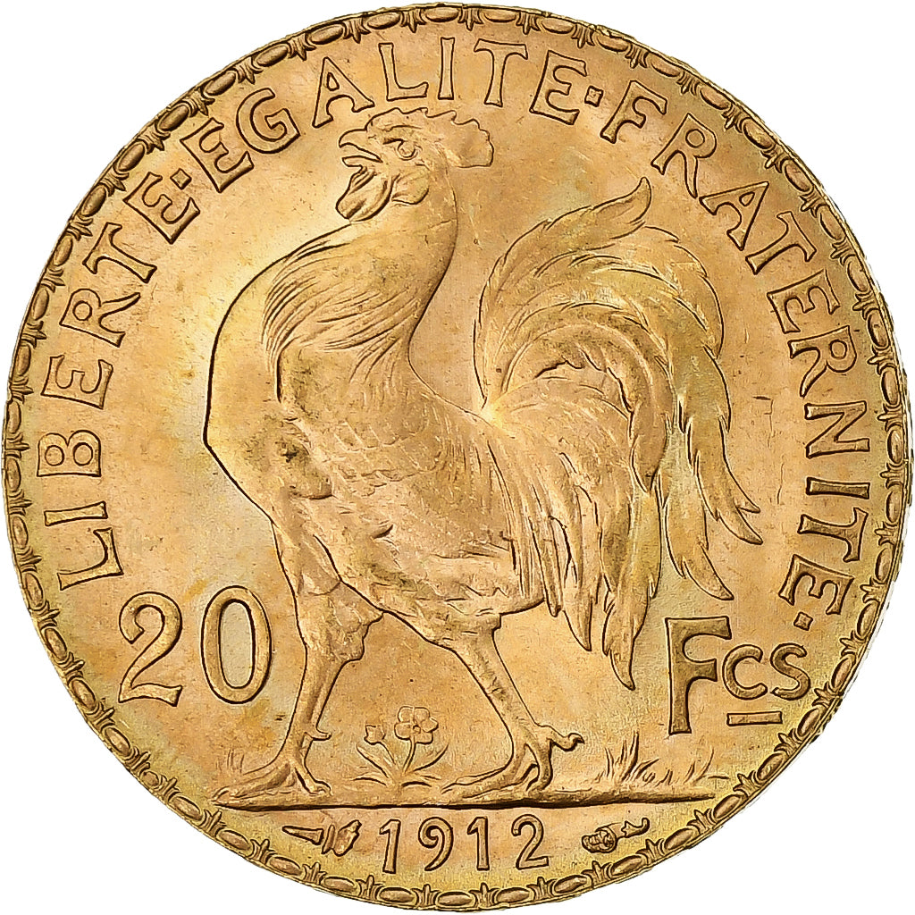 France, 20 Francs, Marianne, 1912, Or, SPL+, KM:857