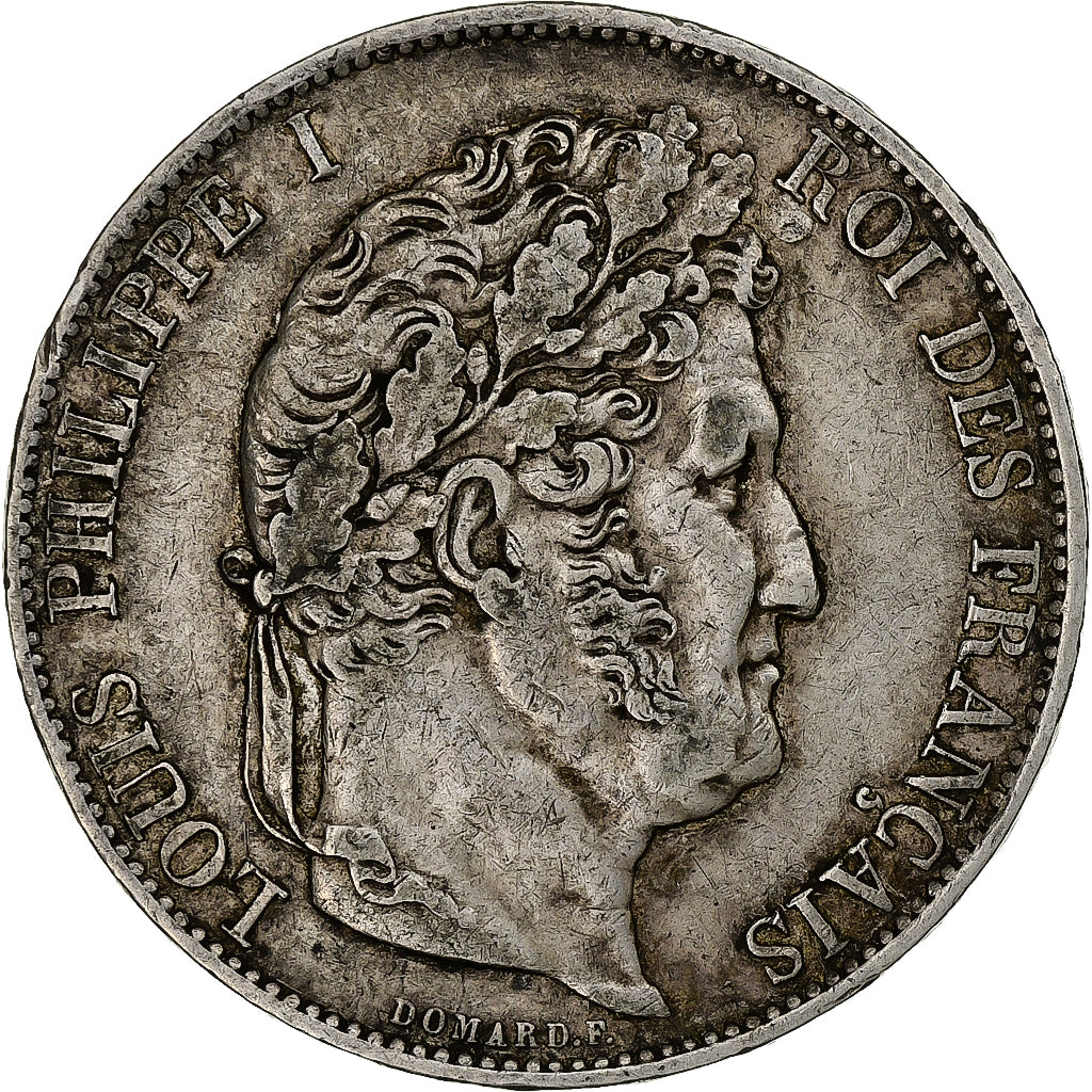 France, 5 Francs, Louis-Philippe, 1844, Lille, Silver, EF(40-45), Gadoury:678a