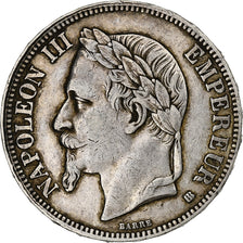 Frankrijk, Napoleon III, 5 Francs, 1868, Strasbourg, Zilver, ZF, Gadoury:739