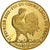 Francia, medaglia, Coq, Fin du Cours Légal du Franc, 2001, Doratura in