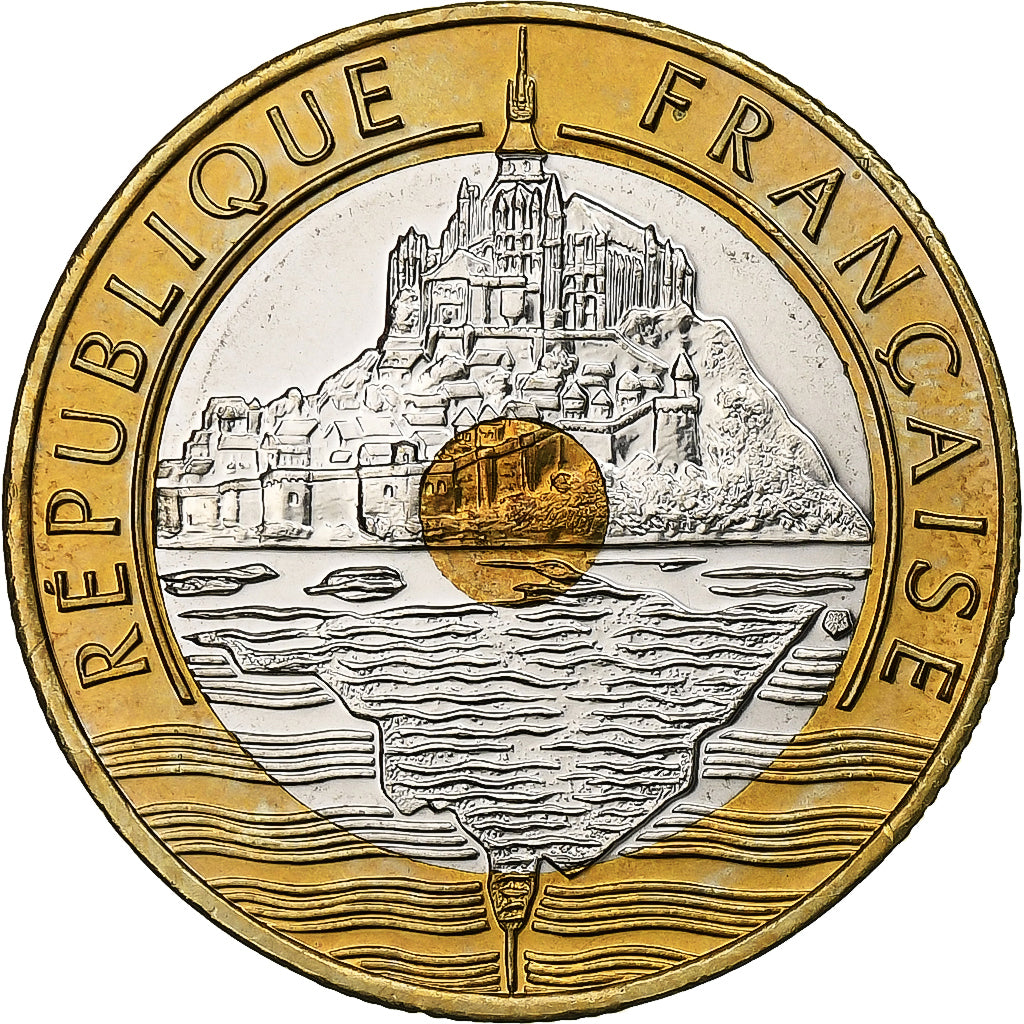 Coin, France, Mont Saint Michel, 20 Francs, 2001, Paris, MS(65-70)