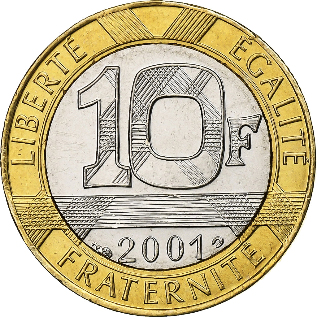 Frankreich, Génie, 10 Francs, 2001, Monnaie de Paris, BU, STGL, Bi-Metallic