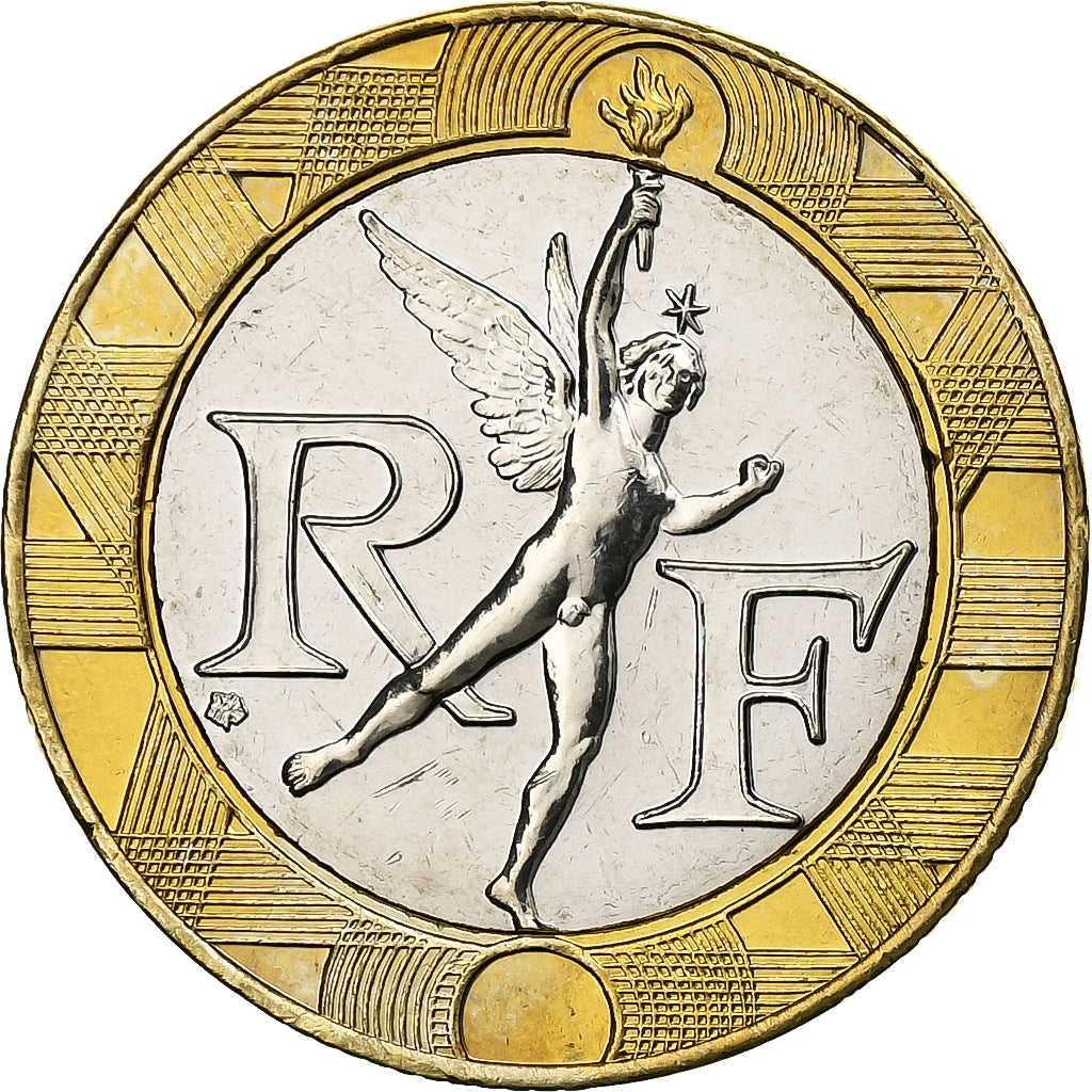 France, Génie, 10 Francs, 2001, Monnaie de Paris, BU, FDC, Bimétallique
