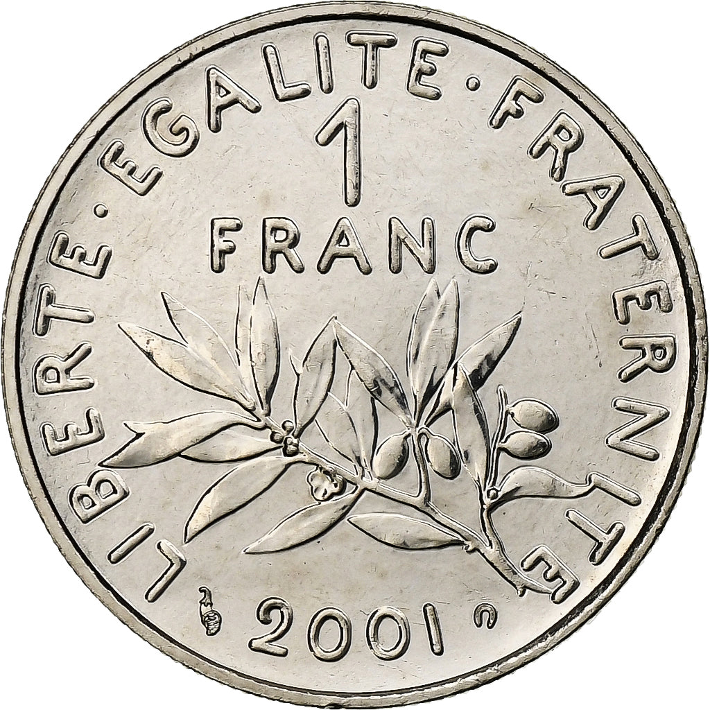 Francia, Semeuse, Franc, 2001, Monnaie de Paris, BU, FDC, Nichel, KM:925.1