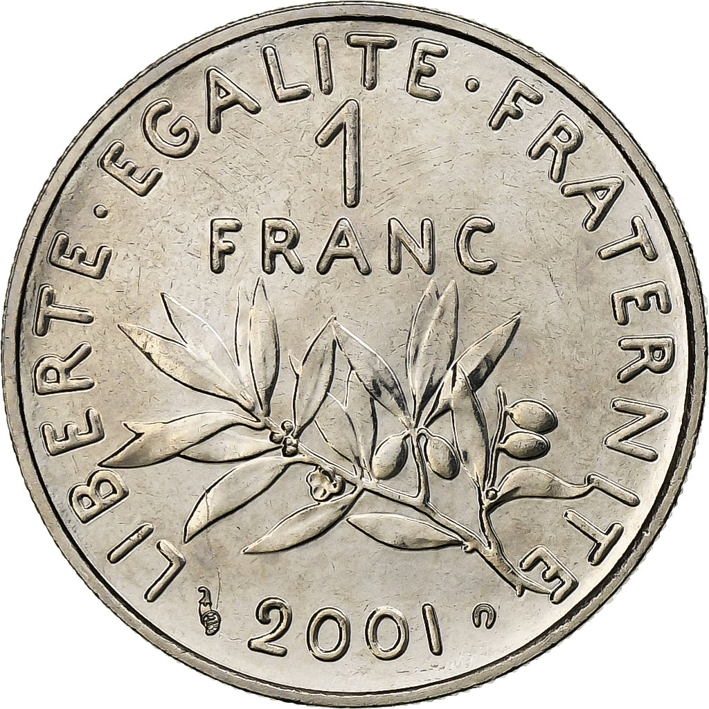France, Franc, Semeuse, 2001, Monnaie de Paris, BU, Nickel, MS(65-70)