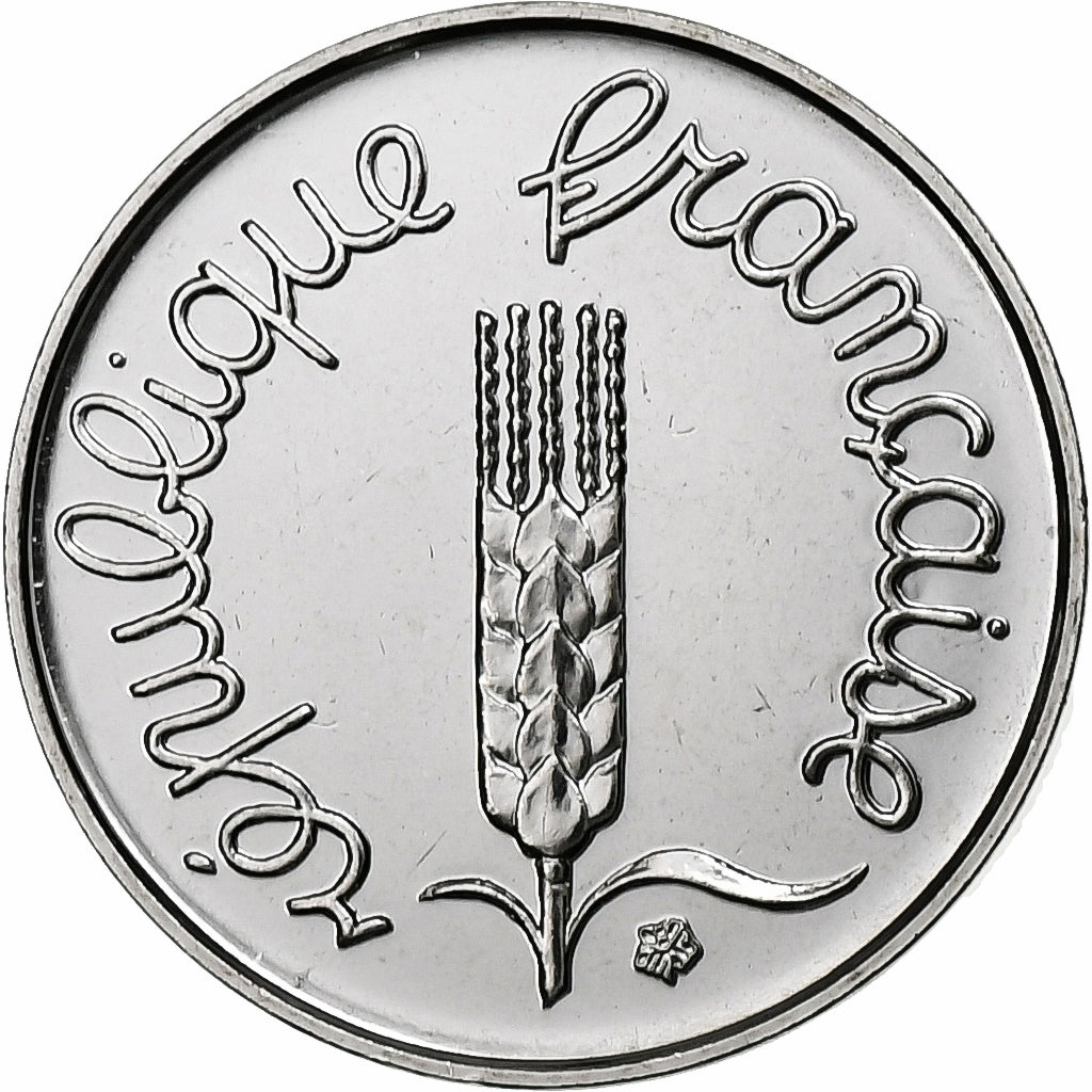 France, Centime, Épi, 2001, Monnaie de Paris, BU, Stainless Steel, MS(65-70)