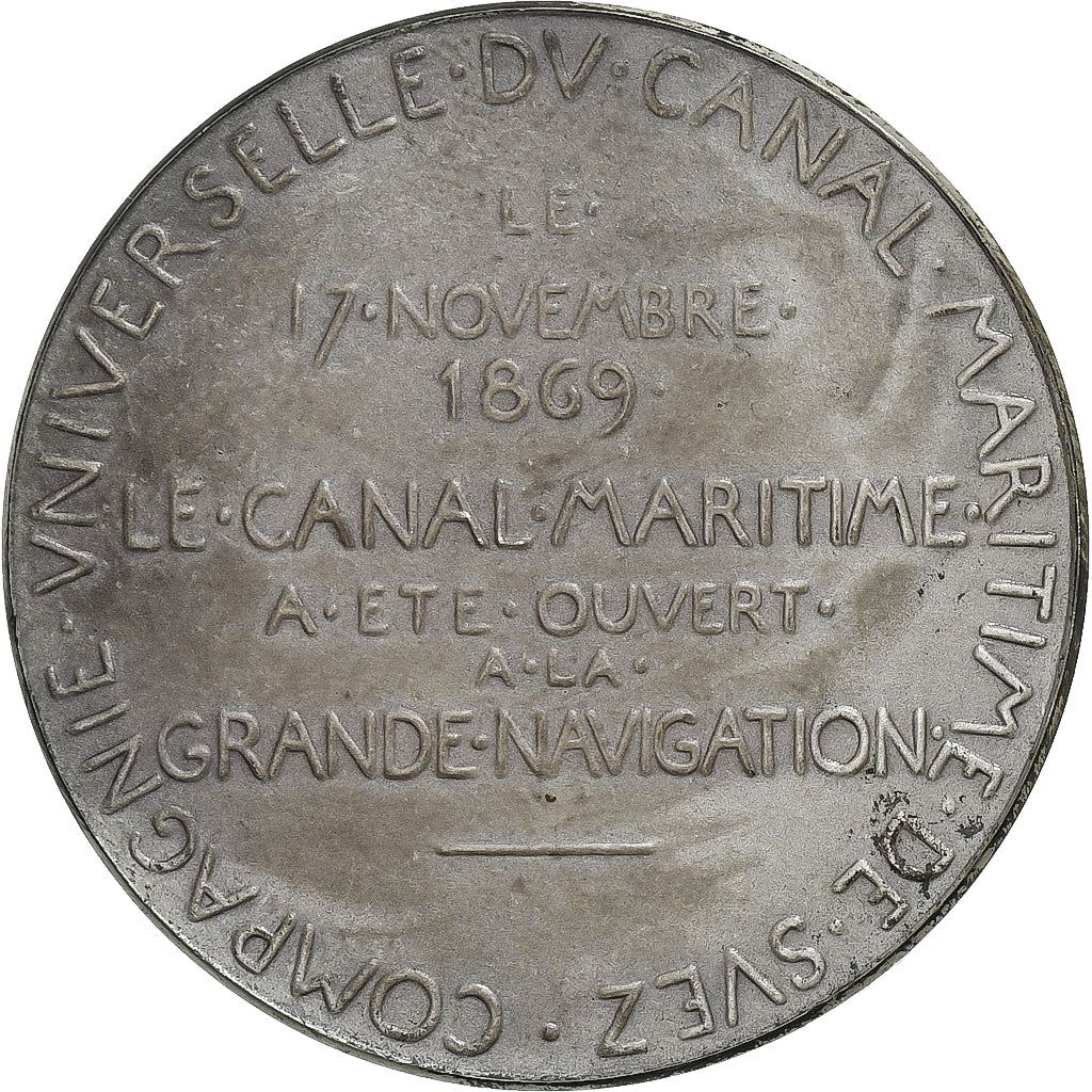 Francia, medalla, Compagnie Universelle du Canal maritime de Suez, 1869, Plata
