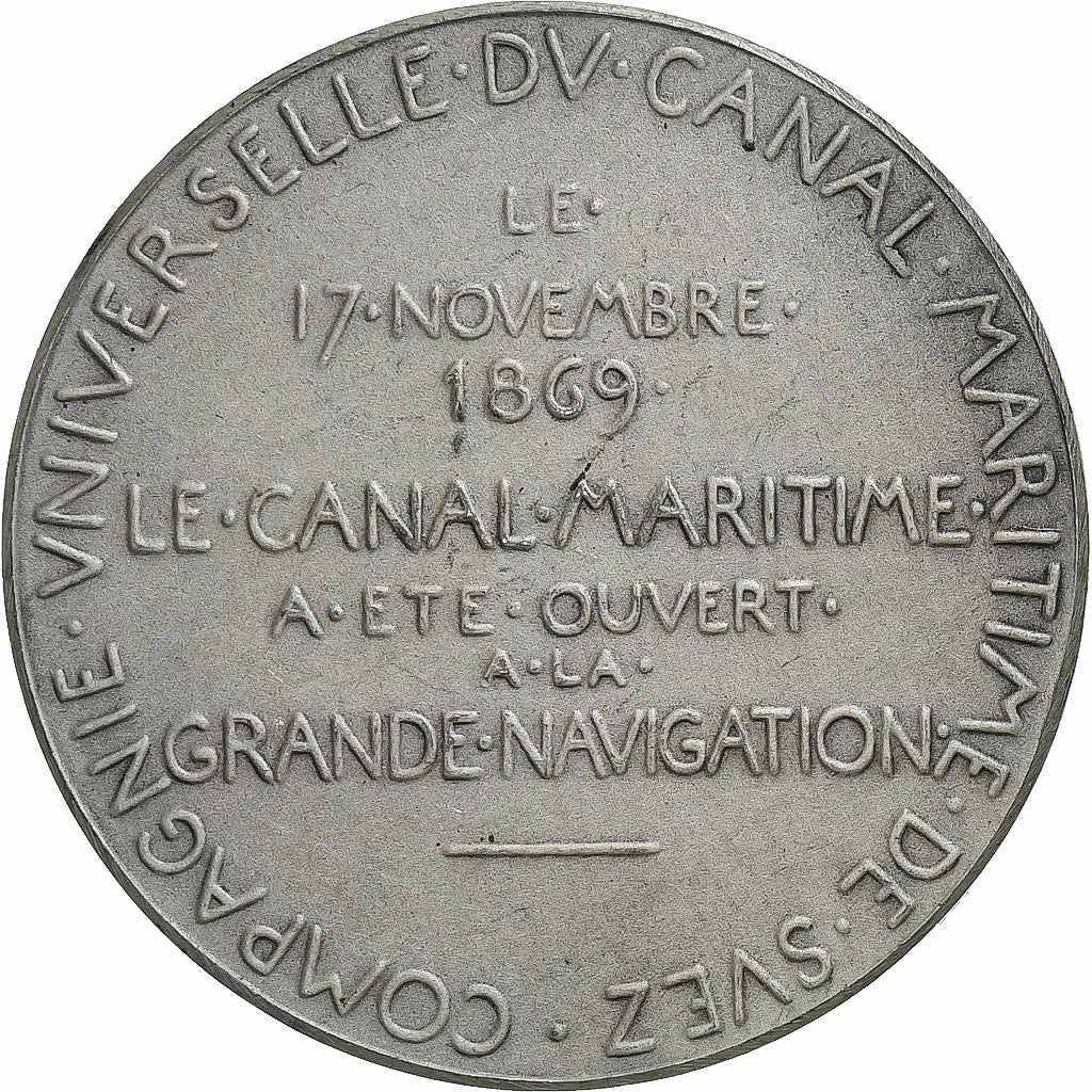 France, Medal, Compagnie Universelle du Canal maritime de Suez, 1869, Silver