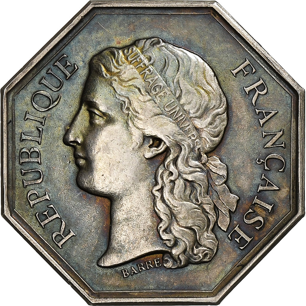 Frankrijk, Token, Notaires de l'Arrondissement de Gien, Zilver, Barre, MS63