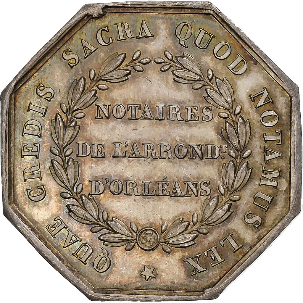France, Token, Notaires de l'Arrondissement d'Orléans, Undated (1840), Silver