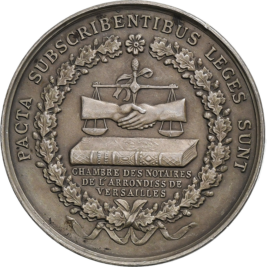 France, Token, Chambre des Notaires de Versailles, Silver, Dupuis.D, AU(55-58)